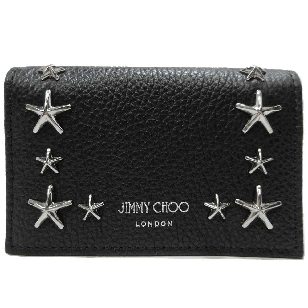 気質アップ ジミーチュウ カードケース レディース SILVER / BLACK 000071 UUF NELLO 名刺入れ カードホルダー レザー スタースタッズ CHOO JIMMY 女性用 気質アップ ジミーチュウ カードケース レディース SILVER / BLACK 000071 UUF NELLO 名刺入れ カードホルダー レザー スタースタッズ CHOO JIMMY 女性用