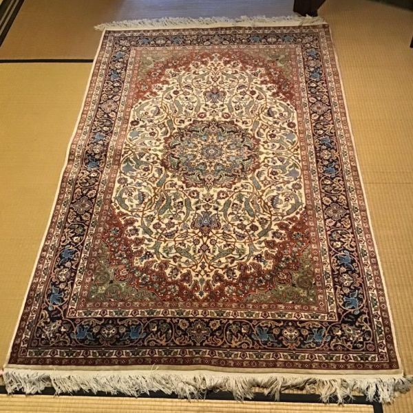 ペルシャ絨毯 ウール絨毯 段通 イラン 236cm ×140cm ラグマット 60万