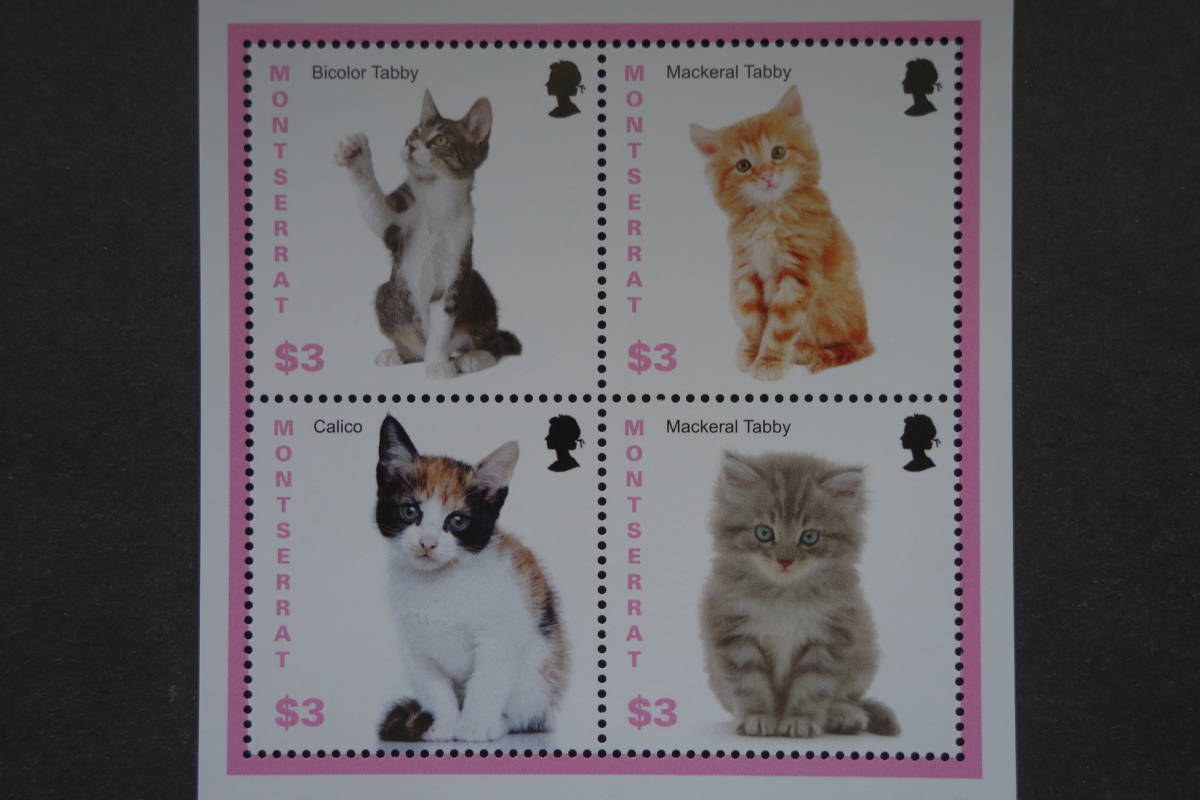  foreign stamp :( Britain abroad . earth )monto Sera to stamp [ lovely . cat ] 4 surface m/s unused 