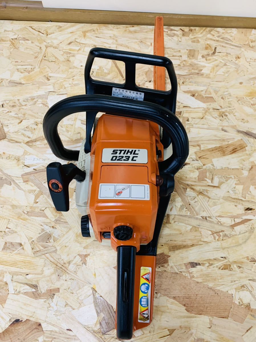 スチールチェーンソー STIHL エンジンチェンソー 023C 動作品 スチールチェーンソー STIHL エンジンチェンソー 023C 動作品