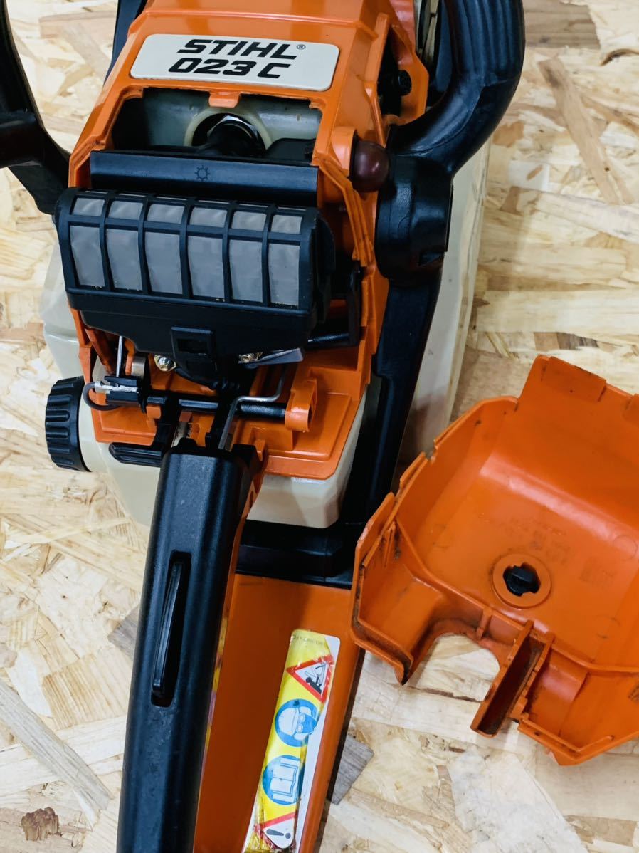 スチールチェーンソー STIHL エンジンチェンソー 023C 動作品 スチールチェーンソー STIHL エンジンチェンソー 023C 動作品