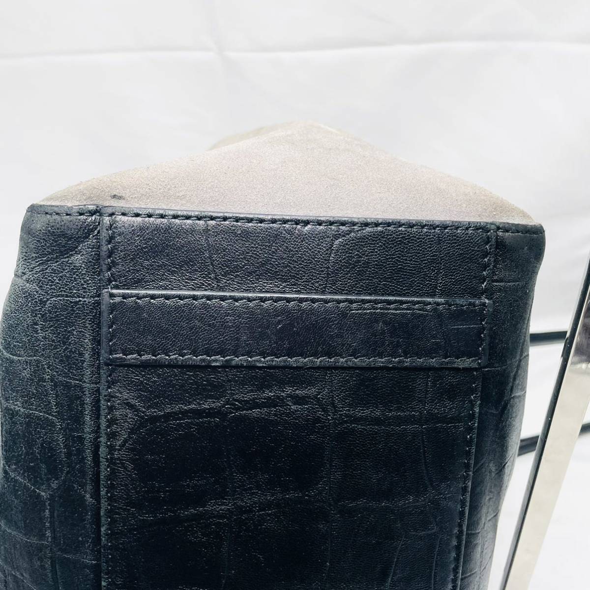 希少 Max Mara マックスマーラ トートバッグ ポーチ付 クロコ型押し