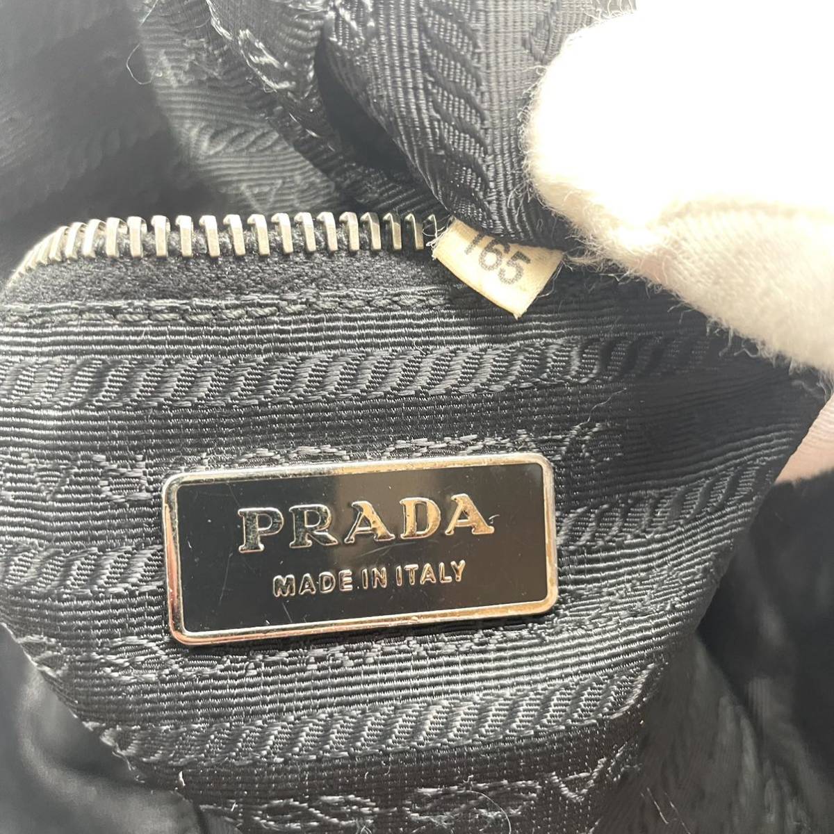 PRADA プラダ フリル トートバッグ ナイロン レザー 本革 大容量