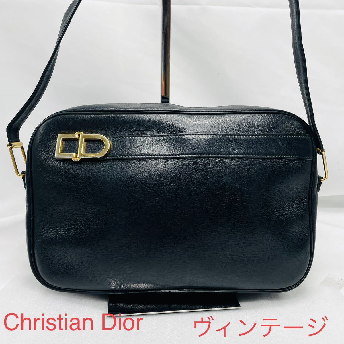 Christian Dior ディオール ショルダーバッグ レザー CD金具 レザー 