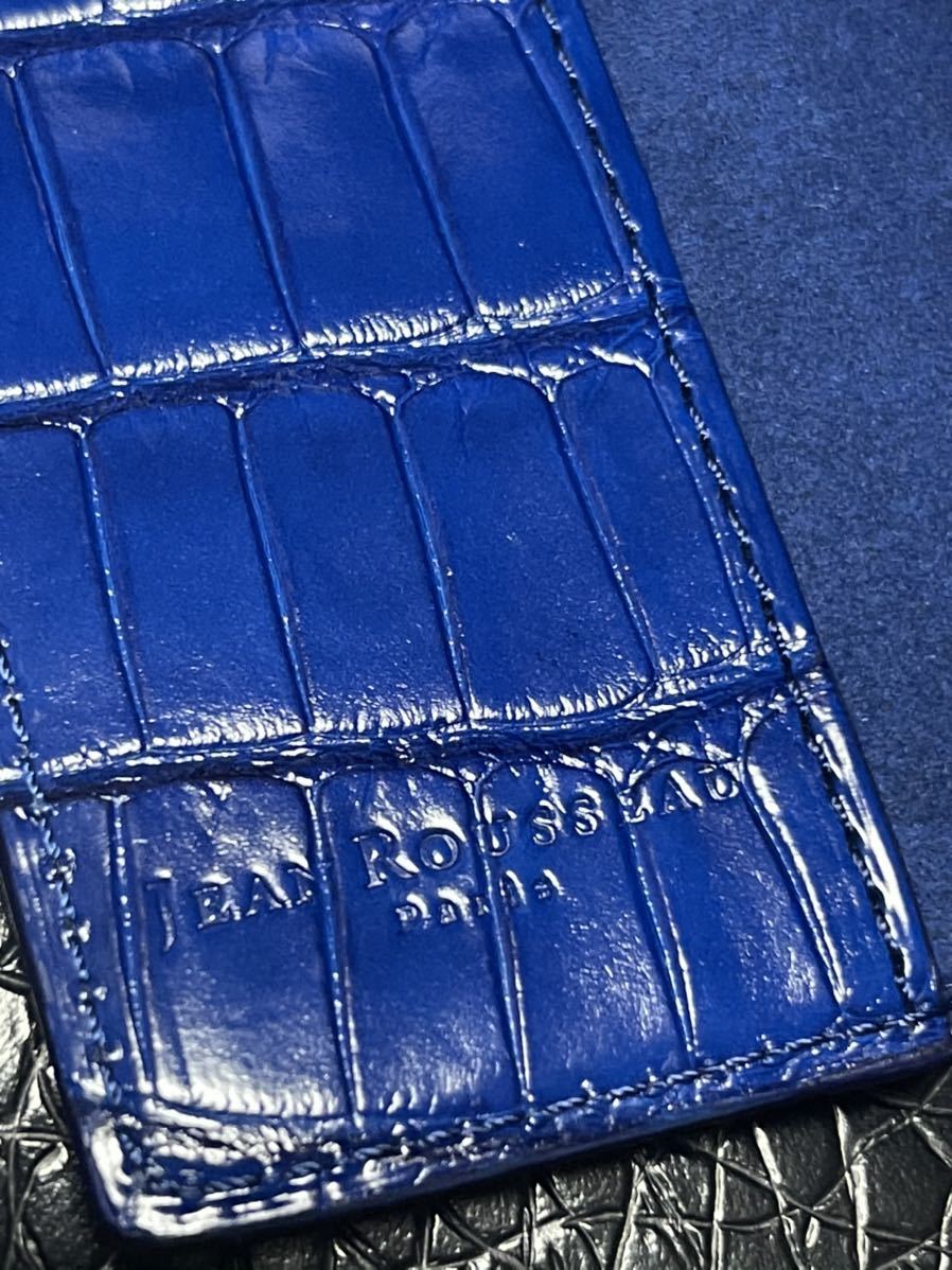  genre so-JEAN ROUSSEAU have gaiters leather book cover book@ case notebook wani leather crocodile . black ko blue .. leather Note cover memo pad Agenda diary 