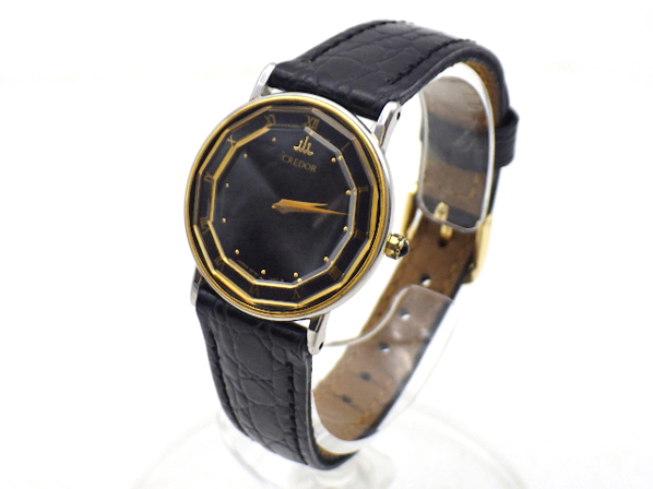 稼働品 SEIKO セイコー クレドール 2F70-0300 SS×18KT ベゼル クォーツ