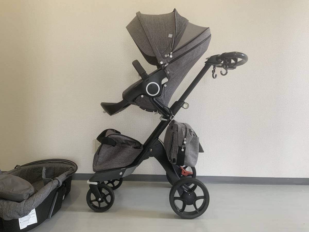  used stroller * -stroke ke*eksp lorry *STOKKE XPLORY*V5* Carry cot * child seat * free shipping 