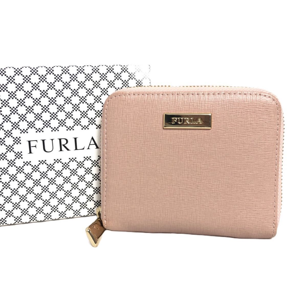 FURLA フルラ ピンク 折財布 レザー ラウンドジップ 新品-