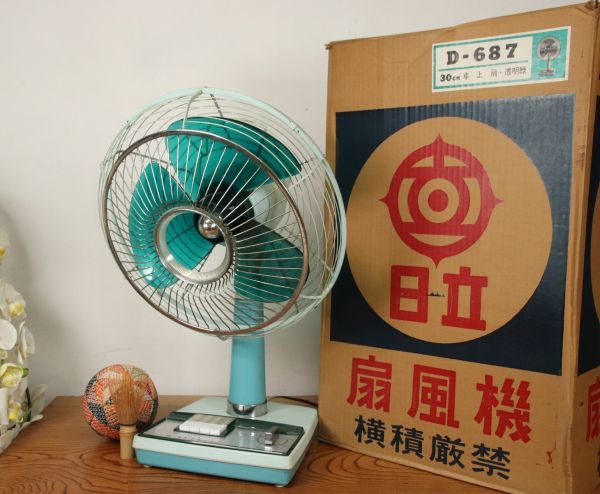 BE188 Showa Retro Hitachi HITACHI D-687 electric fan also box attaching 