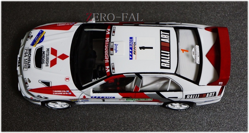 ハセガワ 1/24 MITSUBISHI LANCER Evolution Ⅳ 1997 CATALUNIA RALLY WINNER 完成品 / 三菱 ランサー エボリューション WRC カタルニヤ_画像9