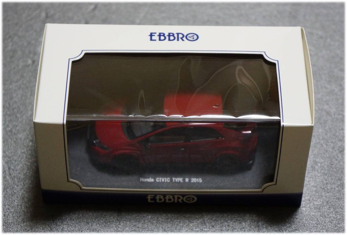 EBBRO 1/43 HONDA CIVIC TYPE-R 2015 Milano Red (UK License Plate) / エブロ ホンダ シビック タイプ R ミラノレッド