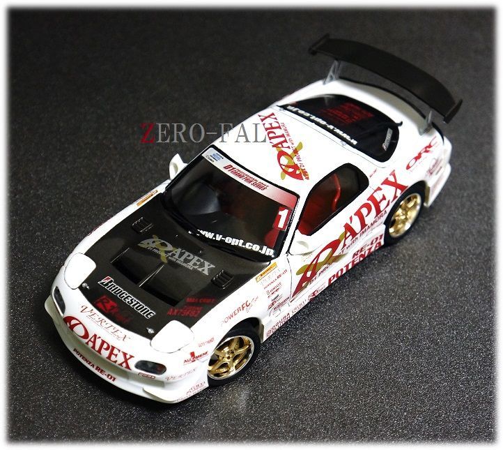 青島文化教材社 1/24 D1 GP APEX D1 PROJECT FD3S RX-7 2003 CHAMPION 今村 陽一 完成品 / アオシマ アペックス ドリフト ホットワークス_画像10