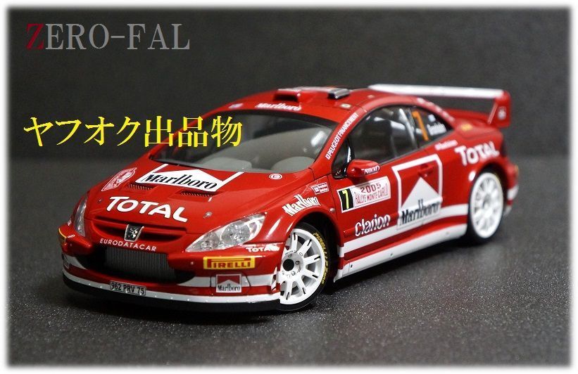 TAMIYA 1/24 PEUGEOT 307 WRC 2005 Monte Carlo #7 完成品 / タミヤ プジョー モンテカルロ グロンホルム Malboro 206 306 1/43 1/18_画像1