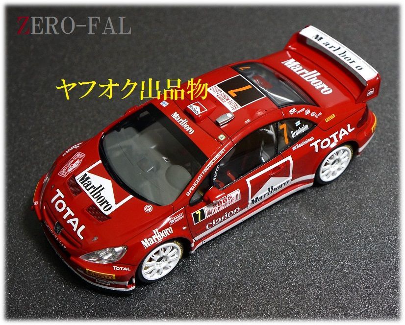 TAMIYA 1/24 PEUGEOT 307 WRC 2005 Monte Carlo #7 完成品 / タミヤ プジョー モンテカルロ グロンホルム Malboro 206 306 1/43 1/18_画像3