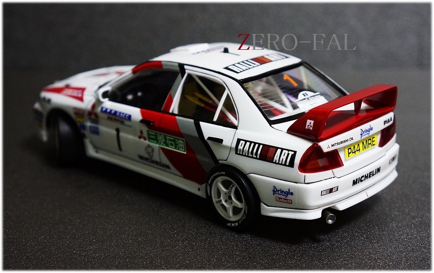 ハセガワ 1/24 MITSUBISHI LANCER Evolution Ⅳ 1997 CATALUNIA RALLY WINNER 完成品 / 三菱 ランサー エボリューション WRC カタルニヤ_画像4