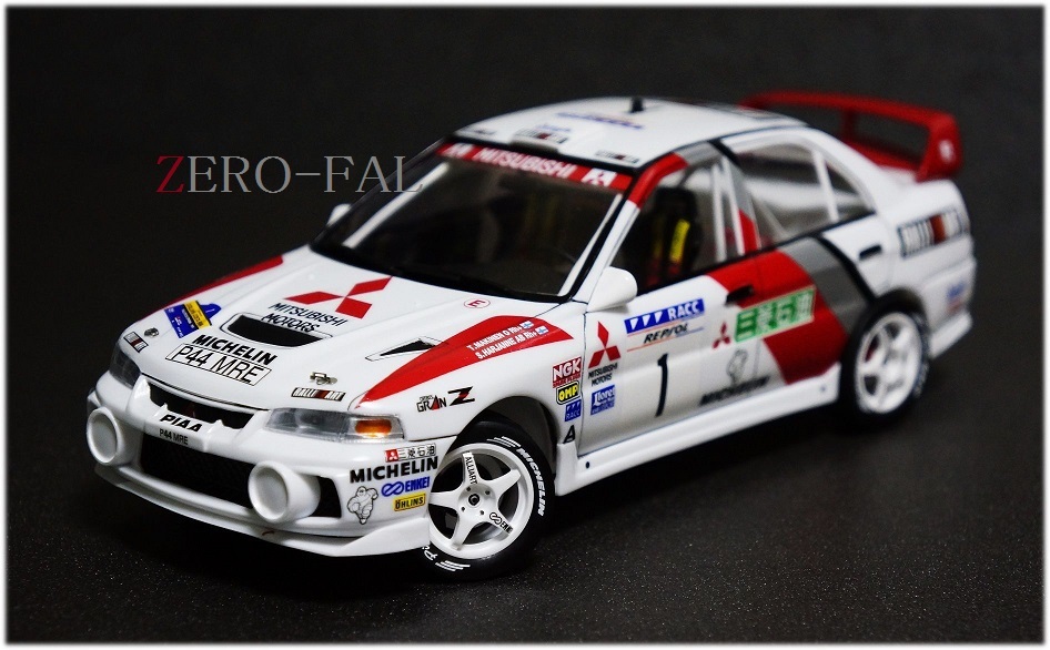 ハセガワ 1/24 MITSUBISHI LANCER Evolution Ⅳ 1997 CATALUNIA RALLY WINNER 完成品 / 三菱 ランサー エボリューション WRC カタルニヤ_画像1