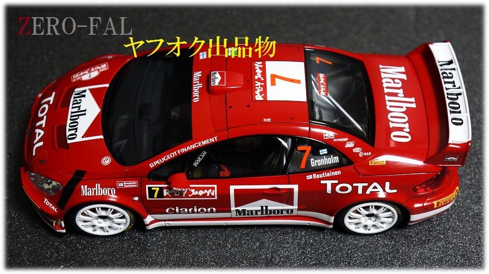 TAMIYA 1/24 PEUGEOT 307 WRC 2005 Rally JAPAN #7 完成品 / タミヤ プジョー ジャパン マーカス グロンホルム Malboro 206 306 1/43 1/18_画像4