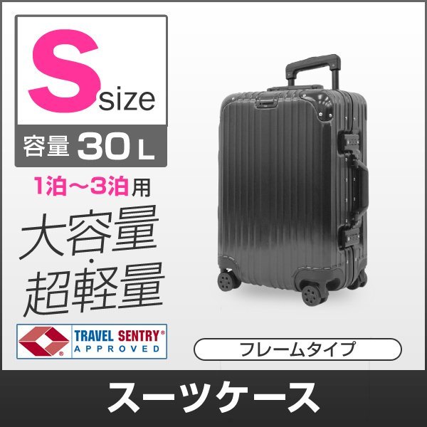 Sサイズ】スーツケース 30L 軽量 小型 一泊~三泊 旅行 帰省 TSAロック