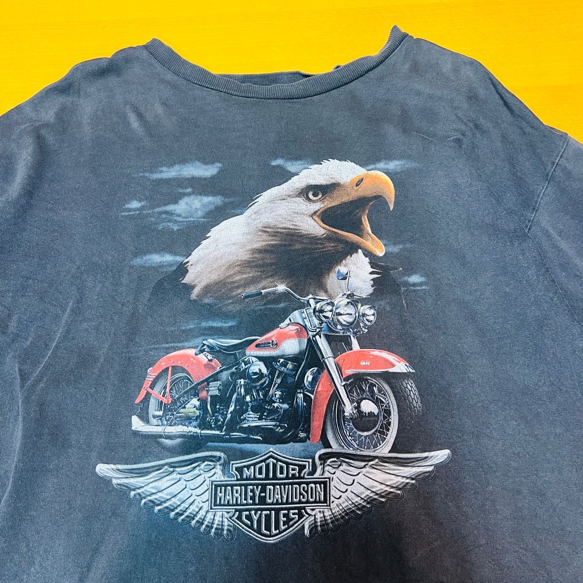 Harley Davidson ロンＴ アームロゴ 鷹 バイカー バイク 大人気 - Tシャツ