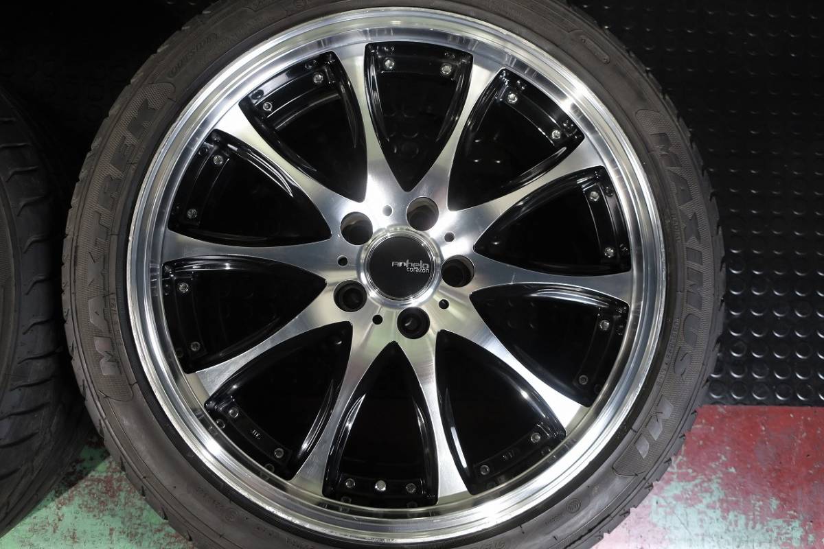 大人気 アネーロ コラソン ヴェイン 19×8.5J +45 PCD114.3/5H バリ山 245/40R19 エスティマ C-HR オデッセイ ヴェゼル アルファード など_画像4