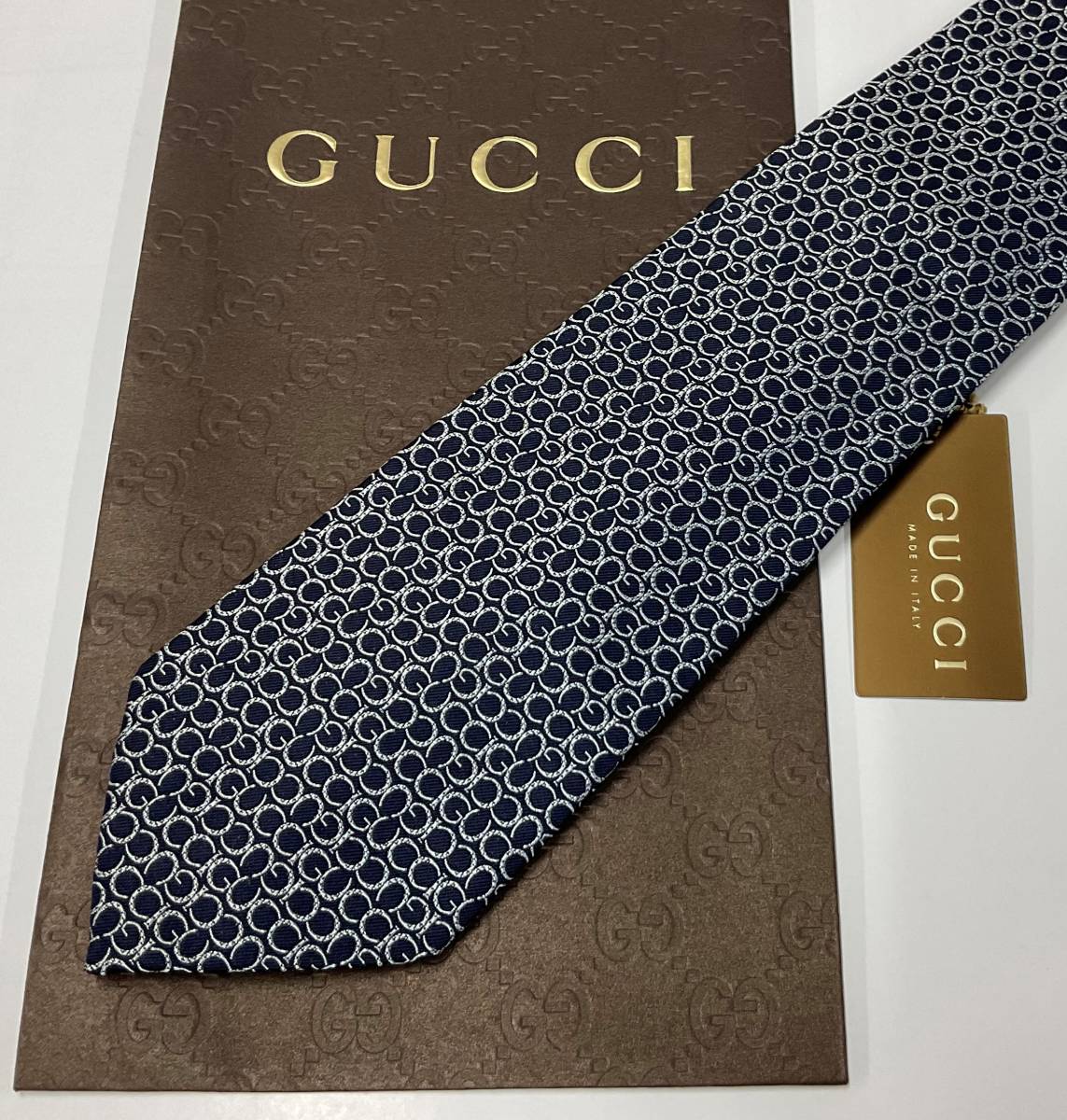 グッチ GUCCI ネクタイ 04 新品 タグ付き 専用ケース無し ご自身用に