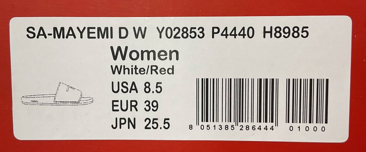  дизель женский сандалии 21A23 белый 25.5cm с биркой подарок тоже DIESEL SA-MAYEMI D W Y02853 P4440 BIG Logo 