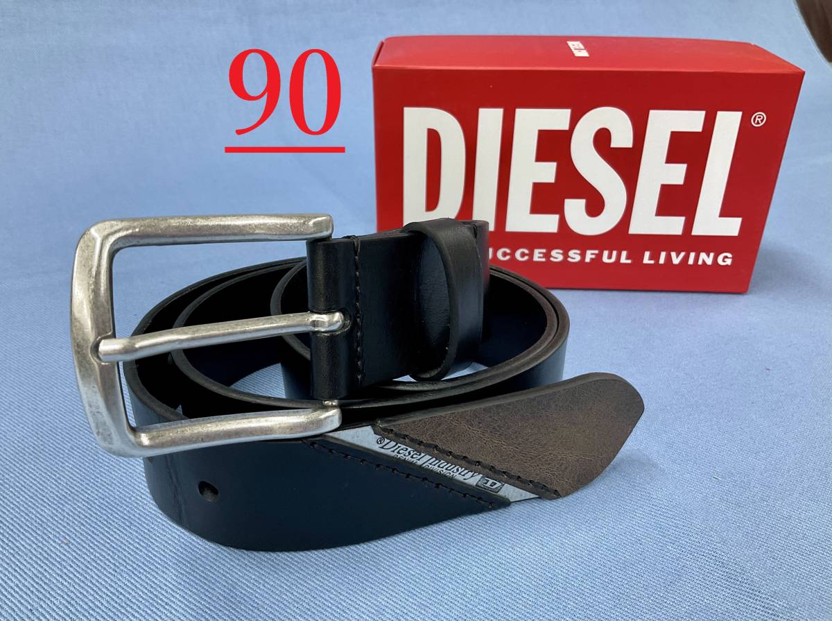 ディーゼル ベルト 2423 サイズ90 ブラック 新品 タグ付 DIESEL B-LINE