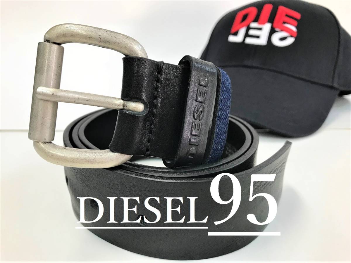 ディーゼル　ベルト 10B20　サイズ95　ブラック　新品 タグ付　プレゼントにも　DIESEL　B-DELOSO　X06690 PR080 T8013_商品は『DIESEL ベルト』になります