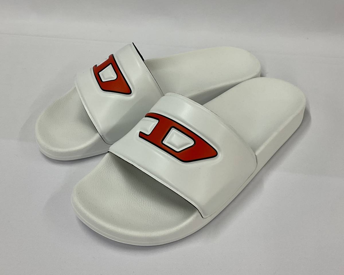  дизель женский сандалии 21A23 белый 25.5cm с биркой подарок тоже DIESEL SA-MAYEMI D W Y02853 P4440 BIG Logo 