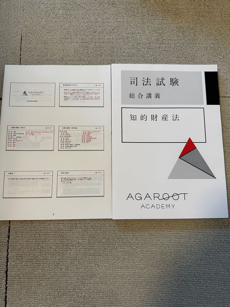 2021 アガルート 知的財産法 総合講義 司法試験 予備試験 agaroot 法科