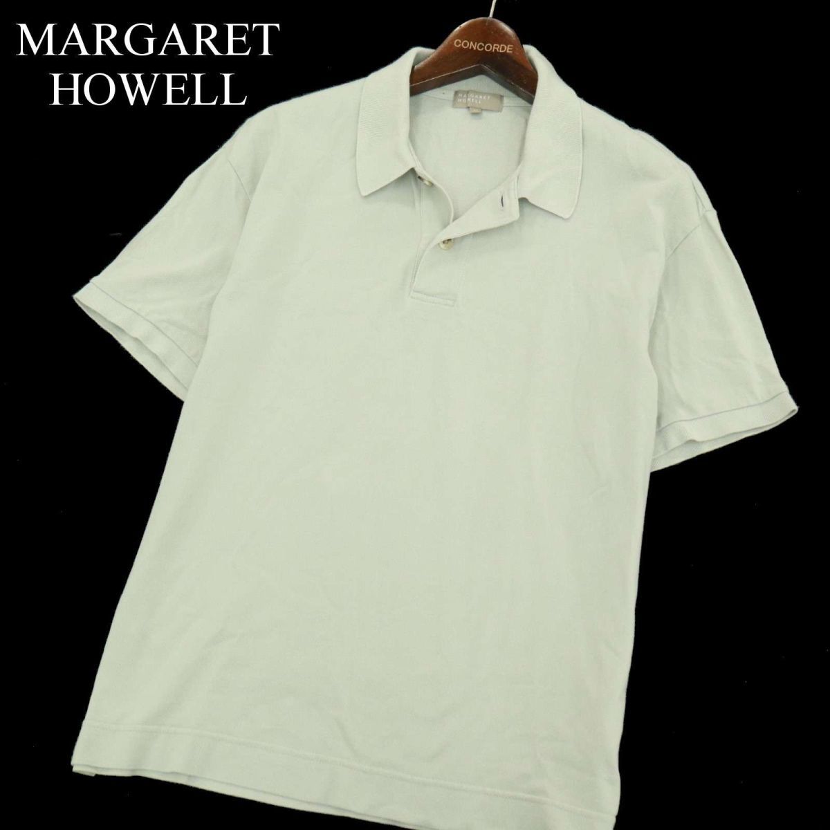 19SS★ MARGARET HOWELL マーガレットハウエル 春夏 半袖 鹿の子 ポロシャツ Sz.M メンズ 日本製 A3T07711_6#Dの画像1