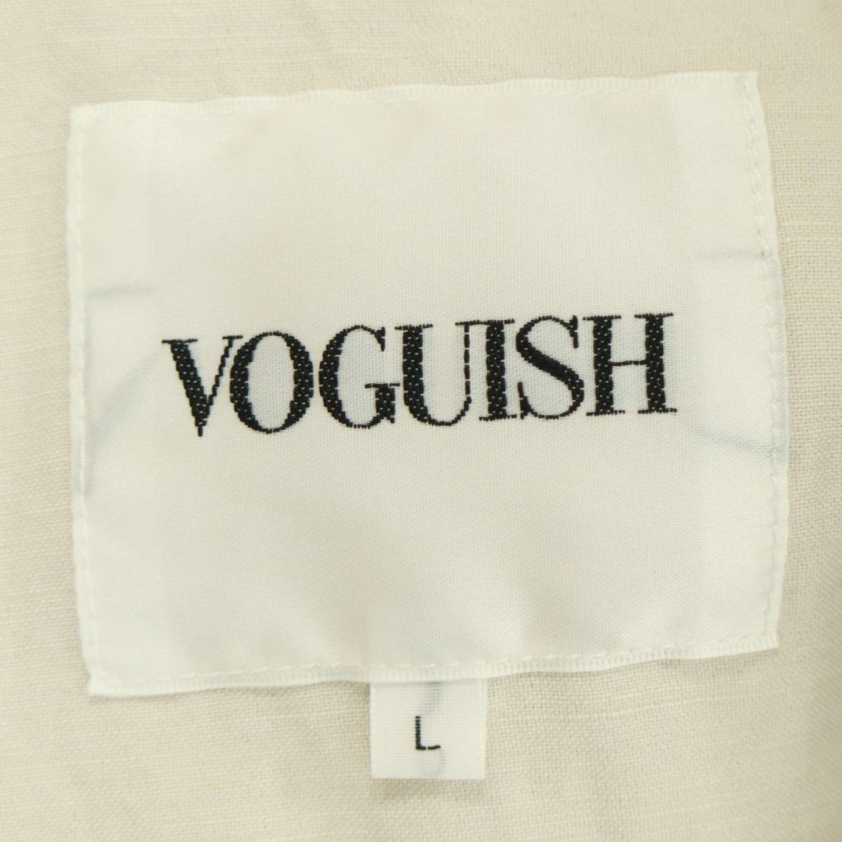 VOGUISH ヴォーギッシュ ルパート 春夏 麻 リネン&レーヨン★ ダブルジップ 半袖 ワーク シャツ Sz.L　メンズ　A3T07775_7#M_画像5