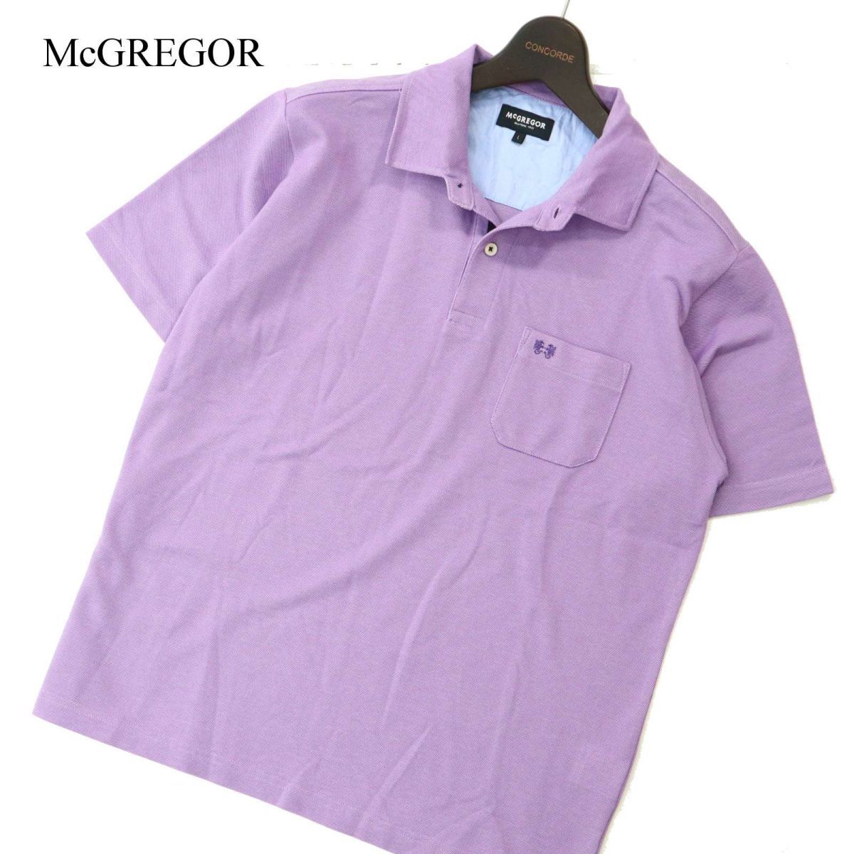 McGREGOR マクレガー 春夏 ロゴ刺繍★ 半袖 ポロシャツ Sz.L メンズ A3T08396_7#Aの画像1
