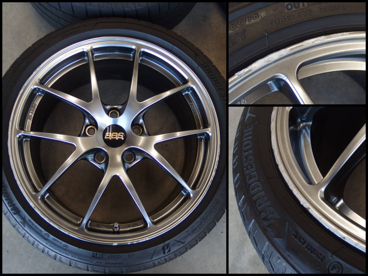 鍛造!! BBS RI-A 024 8Jx18+45 120-5H + BRIDGESTONE POTENZA SPORT 225/40R18 4本セット BMW 1,2,3シリーズ_画像2