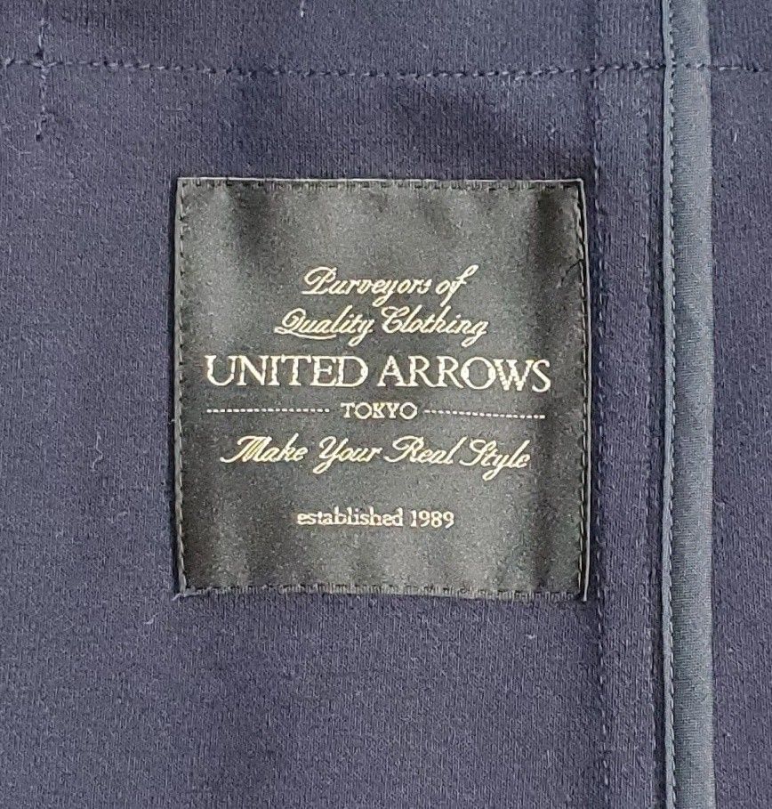 良品/ジャージージャケット/UNITED ARROWS ユナイテッドアローズ/ネイビー 紺色/カジュアル/L/襟裏切替/裏地なし