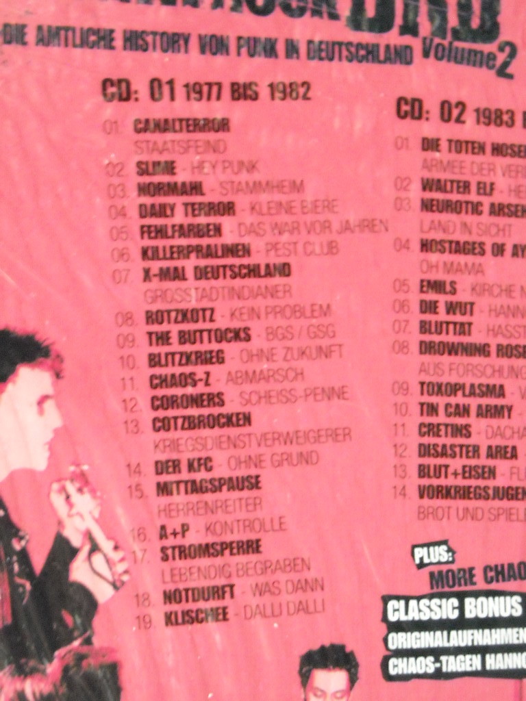 輸入盤3CD/VA-PUNK ROCK BRDvol.2/70~90年代ジャーマンパンク&ハードコアパンクコンピHARDCOREドイツBUTTOCKSslimeCHAOS-Z他_画像2