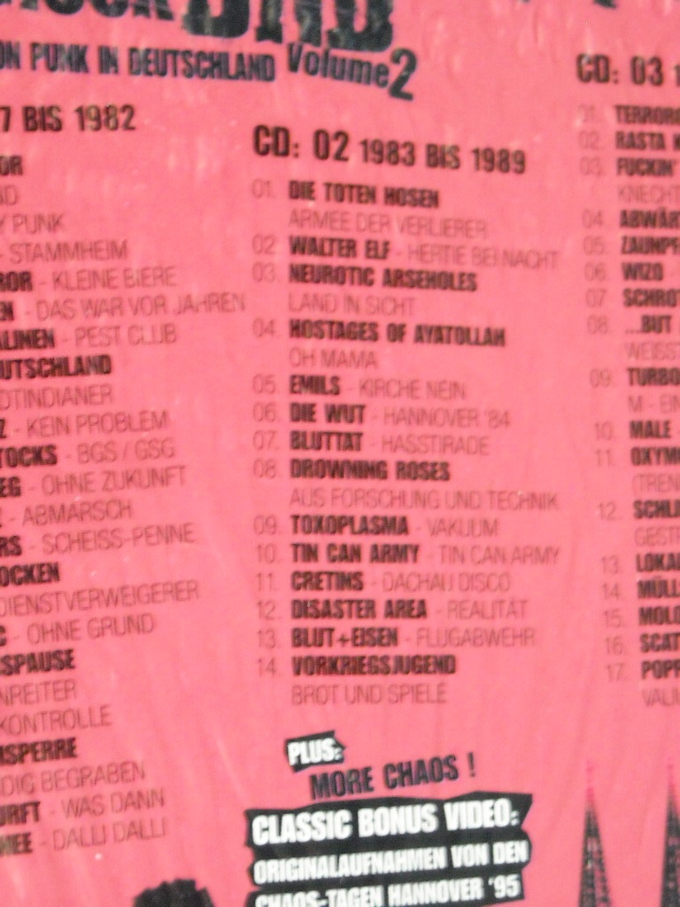 輸入盤3CD/VA-PUNK ROCK BRDvol.2/70~90年代ジャーマンパンク&ハードコアパンクコンピHARDCOREドイツBUTTOCKSslimeCHAOS-Z他_画像3