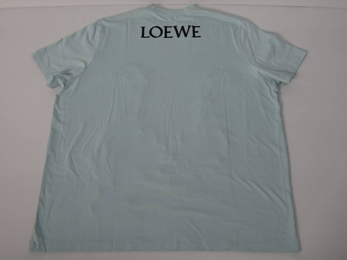 中古 LOEWE ロエベ 半袖Tシャツ Sサイズ メンズ カットソー 水色 アヒル 綿 LVMH_画像3