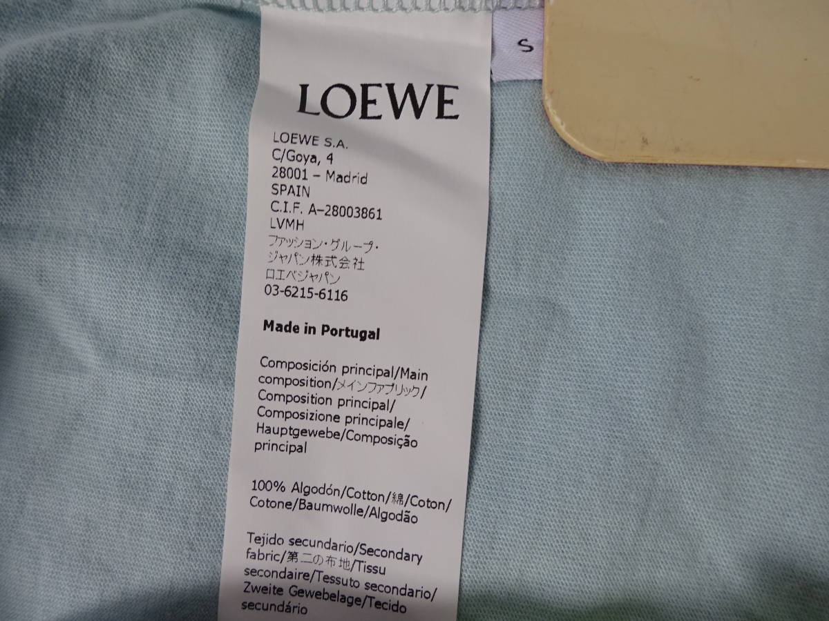 中古 LOEWE ロエベ 半袖Tシャツ Sサイズ メンズ カットソー 水色 アヒル 綿 LVMH_画像6