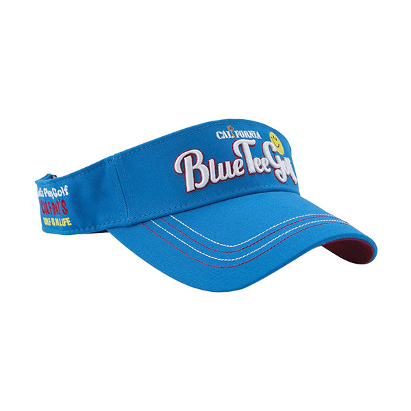 △3 送料無料オークション♪-SM-Visor【ブルー】ブルーティーゴルフ コットンバイザー[スマイル]【VS-001】BLUE TEE GOLF_画像2