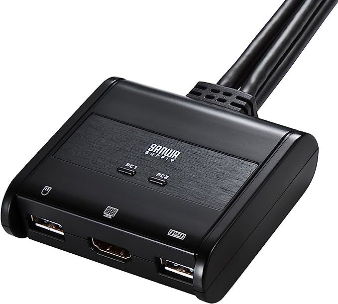 サンワサプライ HDMI対応手元スイッチ付きパソコン自動切替器(2:1) SW-KVM2WHU_画像3