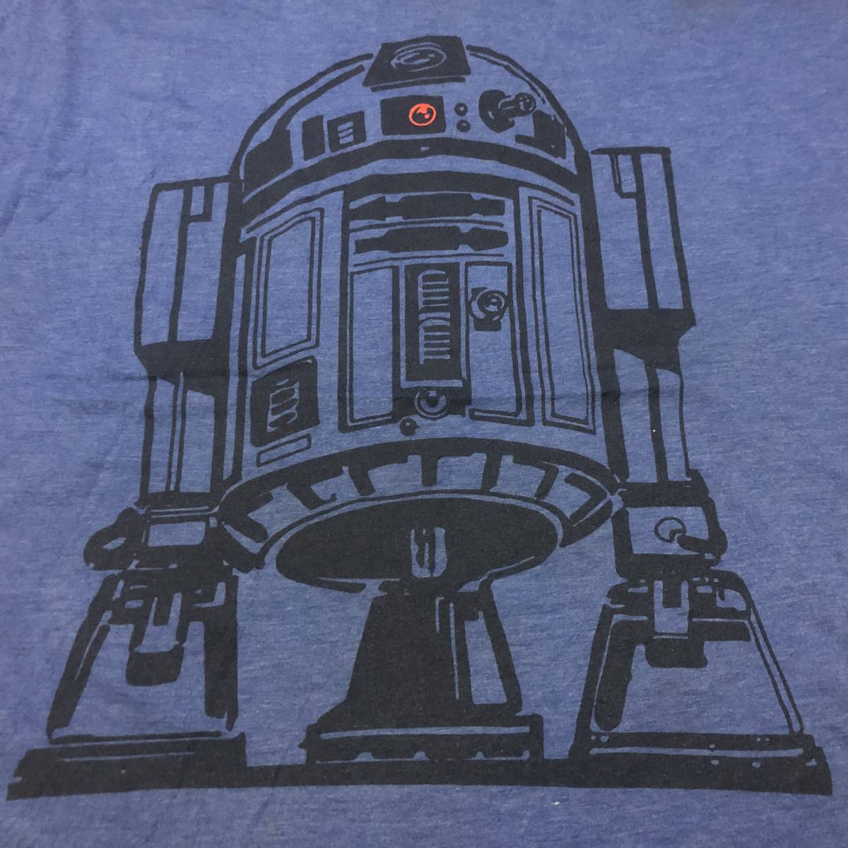 即決・クリックポスト発送・輸入古着・STARWARS.COMのオフィシャルのR2D2のＴシャツ・杢ブルーグレー・2X(３Lくらいです)_画像2