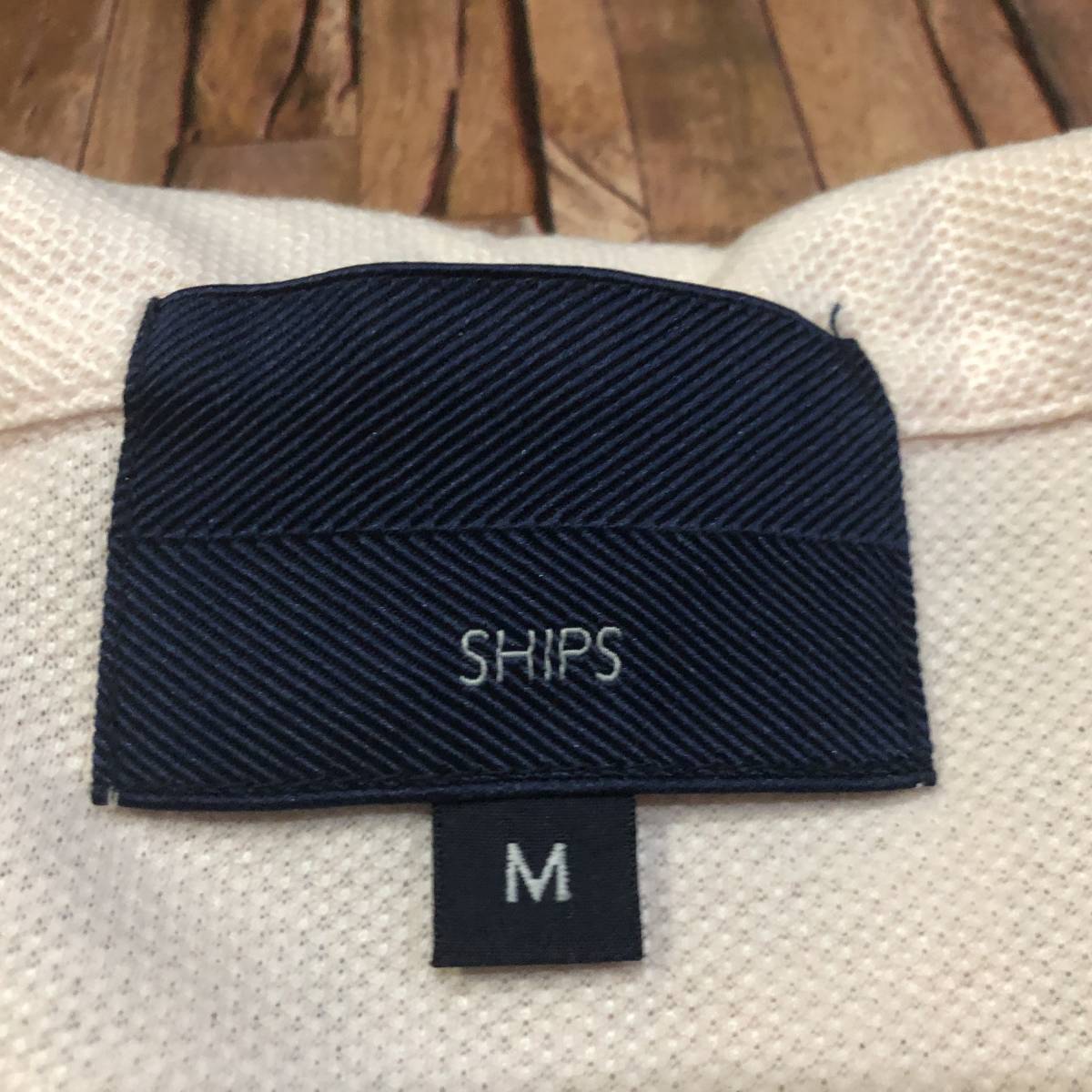 即決・クリックポスト発送・SHIPSのポロスキッパーシャツ・薄ピンク・M・日本製の画像4