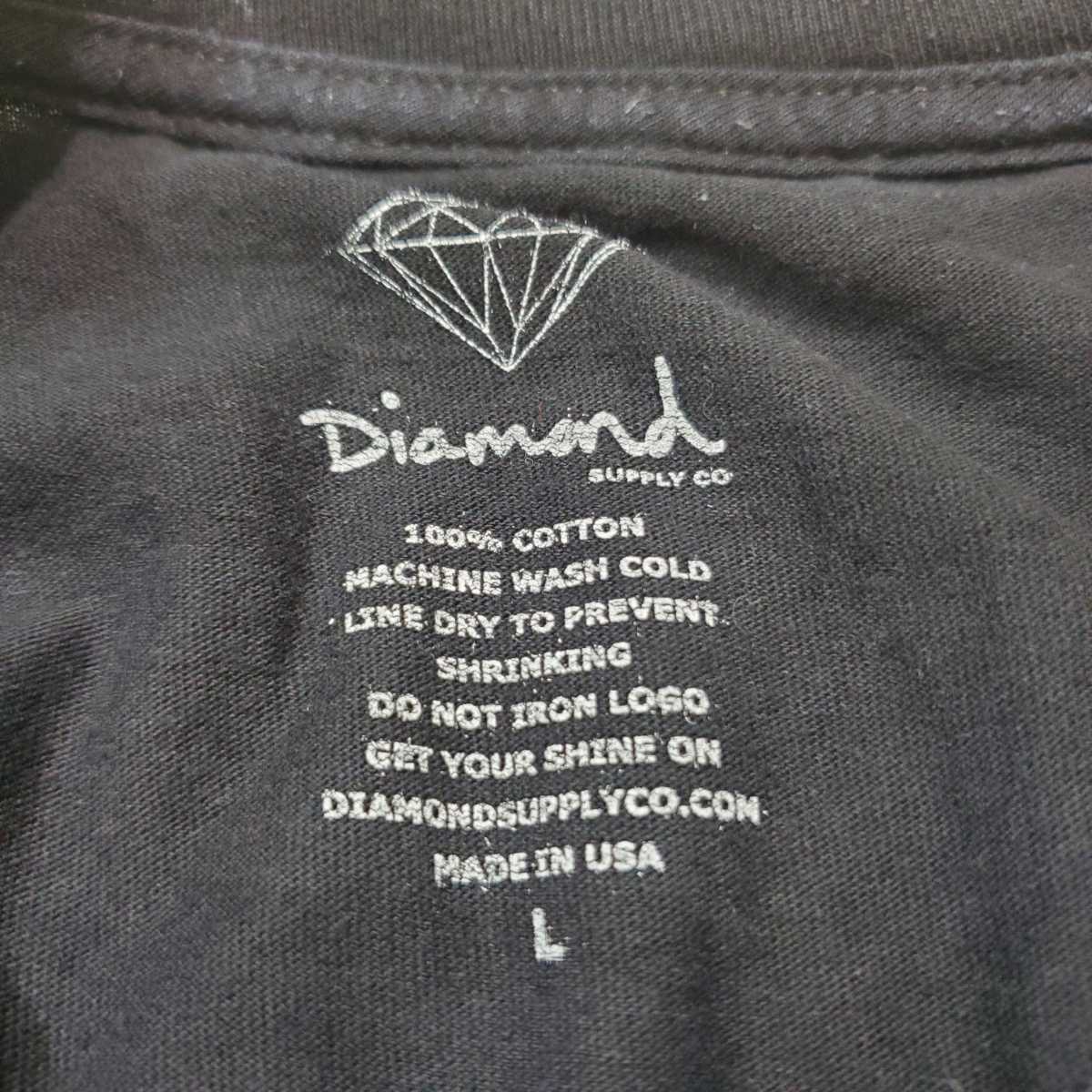 Diamond supply co ダイアモンド サプライ ロゴ Tシャツ 半袖Tシャツ ブラック サイズ L_画像5