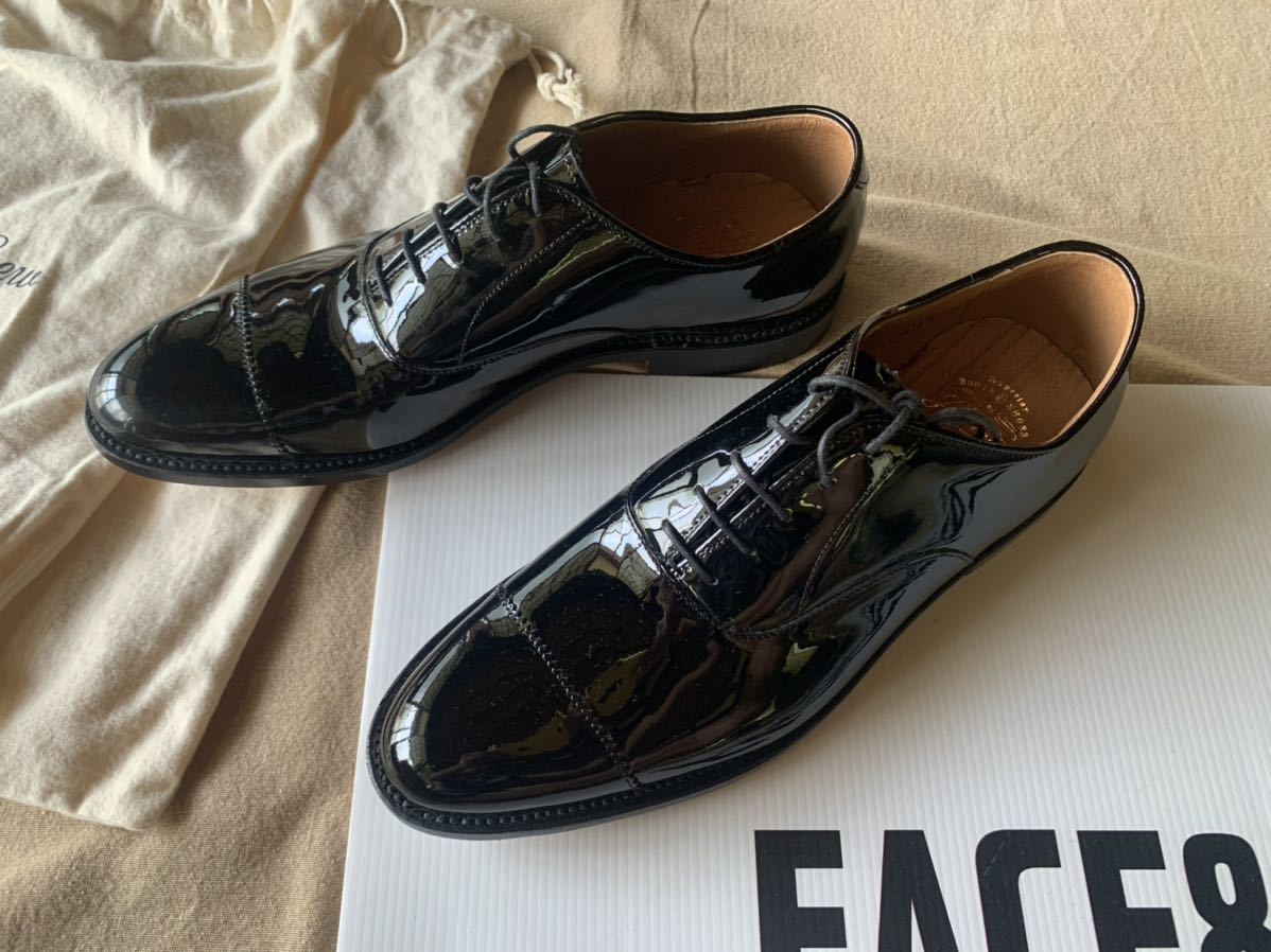 ★Have a PARTY ! 新品箱入り J.CREW USA アメリカ直営店購入品 ストレートチップ PATENT LEATHER 本革ソール 9.5の画像3