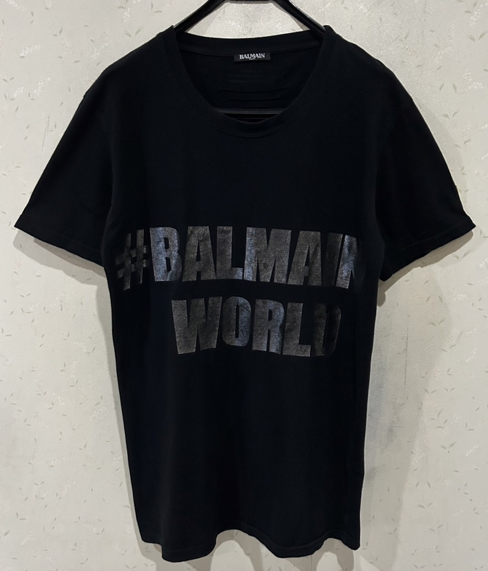 ＊バルマン BALMAIN ロゴ 半袖Tシャツ トップス S　　　　　　 BJBC.G