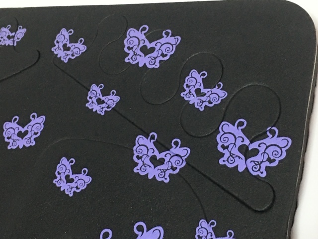 ANNA SUI】(NO.6364)アナスイ ビーチサンダル 収納袋付き 黒×紫 蝶柄
