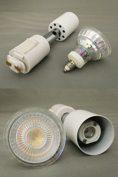 ♯2) 9点セット! xydled ライティングバー用 スポットライト LED電球付き ハロゲンタイプ E11-WH-SP-WW-6 電球色 ダクトレール用 天井照明_画像5