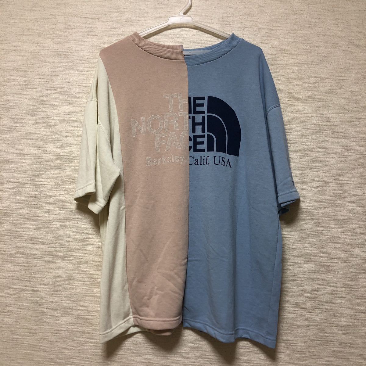 Sサイズ ノースフェイスパープルレーベル アシンメトリーロゴTシャツ THE NORTH FACEPURPLE LABEL Asymmetry Logo Tee 人気完売色