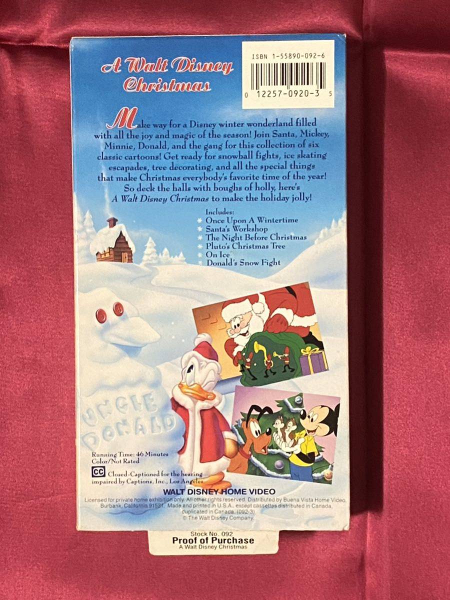 未使用●ウォルト・ディズニー・クリスマス A Walt Disney Christmas ビデオ VHS アンティーク コレクション レトロ ミッキーマウス ミニー_画像3